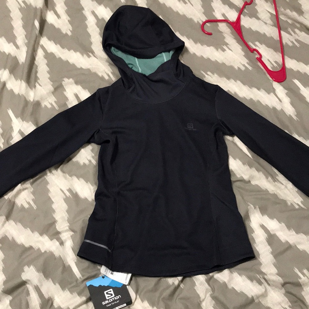 Salomon Agile Hoodie Navy XS
